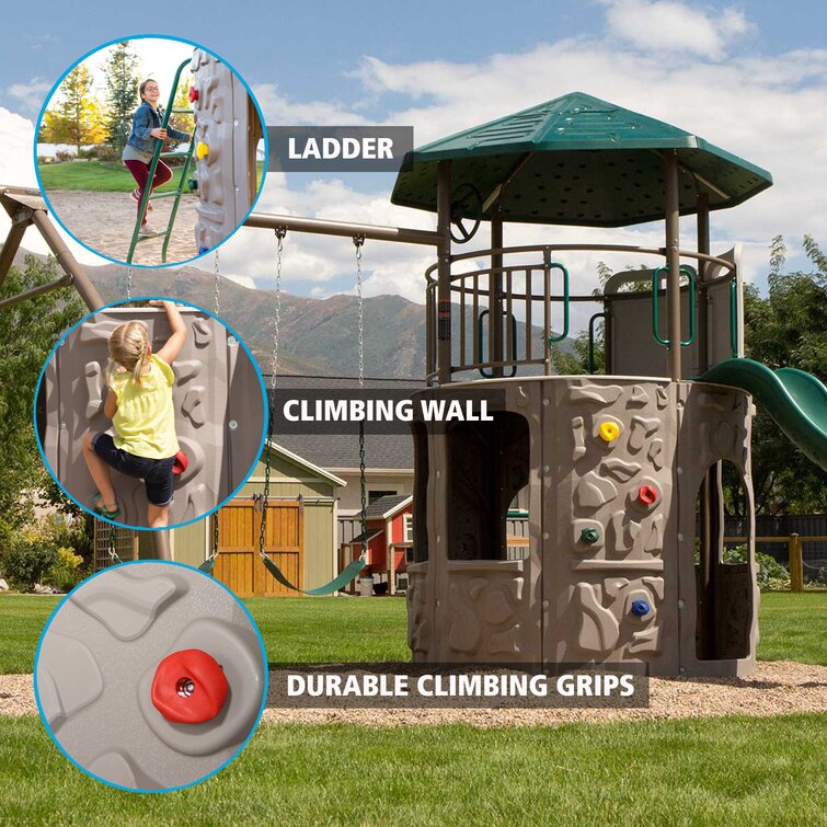 Lifetime metal best sale swing set